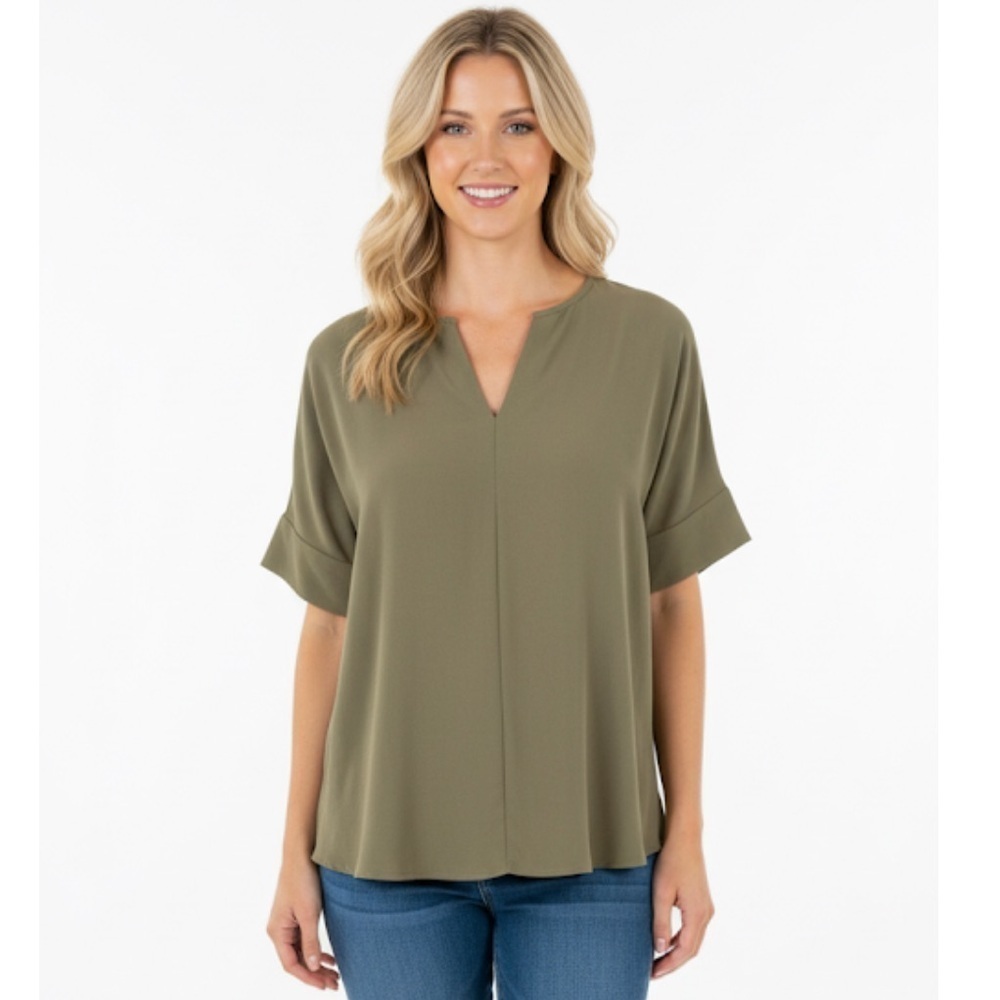 Zenana olive green size medium top